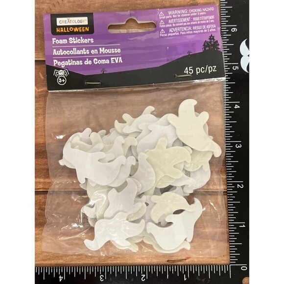 Creatology Halloween Foam Ghost Stickers 45 Pieces 150434 matte & glitter - Picture 1 of 3